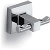 GEDY G-Pukhet, Appendiabiti Doppio, Finitura cromata, Misure 4,5 x 6,5 x 4,8 cm, Porta Asciugamani in Acciaio Inox e Cromall, 2 Anni di Garanzia, Design R&S