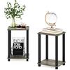 Furinno Semplicistico Tavolino, Quercia, French Oak/Black, One Size