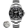 ADDIESDIVE Orologio Dive Automatico Uomo, Diver 200M Subacquei Orologi, Luminescente, Movimento NH35A, Cinturino Acciaio Inossidabile