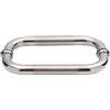 TopHomer 1 maniglia per porta della doccia, 05 x 19 cm, in acciaio inox 304, a forma di O, per porte doccia senza telaio