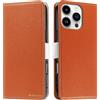 Butnyeoe Cover per iPhone 16 Pro Case,Custodia iPhone 16 Pro Libro,Trama Litchi PU Pelle Protettiva Portafoglio Flip/Folio Wallet Case Con Slot per Schede e Magnetica Supporto,Arancia
