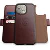 dreem Fibonacci iPhone 14 Pro Max Custodia a portafoglio / 2-in-1 Custodia MagSafe antiurto e Folio staccabile in pelle vegana di lusso con protezione per carte RFID e supporto - Caffè