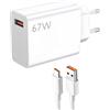 SELURK Caricatore Xiaomi 67W Ricarica Rapida con Cavo USB C 1.5M per Xiaomi 14T 13T 13 Lite 12 12S Ultra 12X Redmi Note 13 Pro 12 Pro POCO F5 X6 X5 X4 Pro M6 GT 67W Caricatore Rapido Adattatore