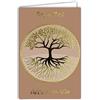 Afie 68-3001 Biglietto per te albero della vita in oro dorato lucido portafortuna simbolo amore pace armonia protezione risveglio per compleanno battesimo comunione professione di fede conferma con busta