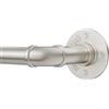 DEFYNEE Asta per tende, fino a 305 cm, industriale, montaggio a soffitto, diametro 25 mm, asta allungabile per terrazza, porta scorrevole in vetro, soggiorno in nichel spazzolato