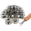 2 Capsule E 5 Bobine In Metallo Per Macchina Da Cucire Pfaff – Ricambio Compatibile Modelli 204-213