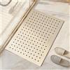 lcvtos Tappeto da Bagno Assorbente, 45x70 cm, Tappetino da Bagno Antiscivolo in Fango Diatomeo, Rapida Tappetino per Doccia e Ingresso, Beige