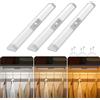 WOBANE Luce Armadio LED con Sensore di Movimento, Luci Guardaroba Protezione degli Occhi, Lampada Ricaricabile Luce Notturna Dimmerabile per Scale,Corridoio, 3 Pezzi