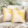 ETOLISHOP Federe Cuscini Divano 40x40cm Federe per Cuscini Poliestere Copricuscini Divano Cuscini per Divano Giallo Foglie Decor Fodere per Cuscini per Camera Soggiorno Divano Balcone Patio Giardino Auto