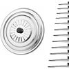 BRICOMIRAS Coperchio padella universale realizzato in acciaio inossidabile da 16 cm a 40 cm, coperchio multiuso per pentole e batterie, coperchio antispruzzi universale adattabile - Acciaio inossidabile (18 cm)