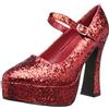 Ellie Shoes 557-Eden Platform Pump Donna, Rosso (Rosso), 40 EU