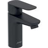 Jacob Delafon - Miscelatore per lavabo Oscar - Altezza sotto Becco 9,0 cm - Con Flessibili di Alimentazione - Flusso efficiente 5 L/min - 15,2 x 4,5 x 13,1 cm - Finitura Nero opaco - E29842-BL