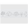 AG Design Bordura Autoadesiva Alberi Disegnati Grigi, AWB 8282 | Decorazione Impermeabile per Pareti, Mobili, Carte da Parati, Rivestimenti Murali, Pellicola | Larghezza 500 cm x Altezza 13,8 cm