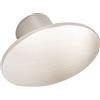 Furnipart Pomello per mobili Dome 50 x 36 mm, ovale, ideale come pomello per cassetti, effetto acciaio inox pressofuso