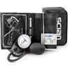 SCIAN Sfigmomanometro Manuale Aneroide, Misuratore Pressione da Braccio Manuale Professionale, Braccialetto Universale 22-42cm, per Uso Domestico e Medico con Sacco Trasporto (Nero)