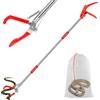Incycall Gancio a serpente ottimizzato da 127 cm con serratura - Pinza pieghevole a pinza larga in acciaio inox a lunga portata per una presa sicura - Ideale per rettili
