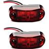 Generic 2 Pcs Luce di Ingombro Posteriore 2 LED Smd 24v Fanale Laterale E-Marcato Rosso Auto Furgone Van Camper
