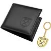 West Ham United Set di accessori per tifosi del West Ham con scomparti per carte di credito e tasca per monete, accessori per tifosi del West Ham, Nero , Taglia unica, Moderno