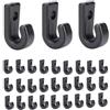 Acrylic Ganci a J per Kayak,30 PCS Kayak Ancoraggio Ganci J Ganci Nylon Nero Ganci di Ancoraggio Sostituzione per Barca Sostituzione Maniglie per Kayak Maniglie per Trasporto