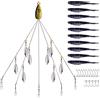 Blueshyhall 5 bracci Alabama Rig - Esca artificiale da pesca, con 8 foglie di salice e 15 ganci per pesci
