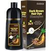 IIIMEIDU Shampoo Colorante Donna Uomo, Hair Dye Shampoo 3 in 1, Colorante Capelli Bianchi, Tintura Capelli Istantanea Colorazione Naturale e di Lunga Durata - 500ML