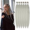 YDDM Capelli Per Treccine Africane Grigio Extension Treccine Texture Yaki Easy Install per Principianti 32 Pollici 6 Pezzi Capelli Leggeri e Naturali per Box Braids, Twist e Crochet