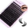WENDY LASHES Ciuffetti Ciglia Finte C-Curl 10-18mm Mixed 60D | Extension Ciglia Individuali Naturali Soft Cluster lashes Riusabile DIY Lash Extension a Casa