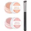 Henjunu 2 Pezzo Under Eye Brightener Correttore Occhiaie(10g x 2) + Pennelli per Il Trucco,Correttore Occhiaie Coprente, lluminante Sotto Gli Occhi, Copertina Dark Circles