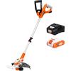 RURIS POWER FOR NATURE RURIS Trimmer Tagliabordi senza fili 2024e - Motore elettrico con spazzole, diametro di taglio 300 mm, batteria agli ioni di litio 20 V 4 Ah e caricabatterie inclusi