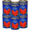 PRIMETTA Neri Sottoli - Primetta Pomodori Pelati - 100% Pomodoro Toscano- Arricchiti dal gusto di Basilico - Ideali per Tutti i Tipi di Ricette - 6 Confezioni da 400 g