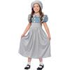 SMIFFYS Costume Scolara vittoriana, Grigio, con vestito e cappello Halloween