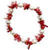 Generico Bracciale con scarti di lavorazione di corallo (Coralli e perle)