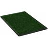vidaXL Tappetino Igienico Cani con Erba Sintetica Funzionale Pratico Efficace Durevole di Qualità Resistente Conveniente WC Lettiera Verde 76x51x3 cm