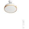 CREATE / WIND CLEAR S/Ventilatore da soffitto con luce legno chiaro con telecomando / 40W, Ø91 cm, timer, 6 velocità, pale retrattili, funzione estate-inverno