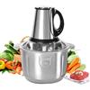 Qawner Tritatutto elettrico, tritacarne, 500 W, con ciotola in acciaio inox, 5 L, tritacarne, rimovibile a 5 livelli di velocità, con 6 lame rimovibili, frullatore per carne, verdure e cibo per bambini (nero