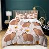 Generic Marrone Copripiumino Singolo 155x210 capibara animale Set di Biancheria da Letto per ragazze ragazzi, 3D Stampa Morbida Microfibra Copripiumino Decorativo per Giovane, con 2 Federe