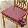 Highdi Coprisedili per Sedie da Pranzo in Pelle Sintetica con Reticolo Elasticizzato 1/2/4/6 Pezzi Coprisedie Antimacchia Impermeabile Coprisedia Seduta per Cucina (Rosso Scuro,2 Pezzi)
