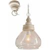 LOBERON® Lampada a sospensione Pallu, vetro, Legno di mogano, A/Ø ca. 40/28.5 cm, marrone/trasparente