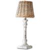 Loberon lampada da tavolo Noelie, Base: in legno di pino, MDF, altezza totale ca. 49 cm, bianco anticato, classi di efficienza energetica A + + fino a E