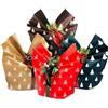 MAQA 12pz Shopper per panettoni in TNT 40+22X42 cm, Porta panettoni Natale, Buste porta panettoni e torte con manico