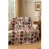 GX GARGIX Plaid Caldo in Pile, Coperta Morbida per Divano, Singolo, Matrimoniale, Microfibra Diverse Fantasie (Piazza e mezzo 160x200Cm, D3D-6)