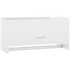 vidaXL Armadio Bianco Lucido 70x32,5x35 cm in Legno Multistrato