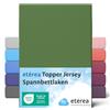 etérea Himmlische Qualität etérea Jersey Topper Lenzuolo con Angoli 140x200-160x200 cm Cactus Epaisseur 5-10 cm - 100% Cotone - Oekotex Materasso Letto Copripiumino - Lenzuola 140x200cm - 160x200cm Verde