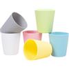 HEKU Set di 6 bicchieri riutilizzabili in pastello, 0,2 l, in materiale PP, leggeri e robusti, lavabili in lavastoviglie e adatti al microonde
