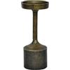 DRW Palmatoria in metallo ottone dorato invecchiato 9 x 21 cm