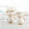 Kate Aspen Vasi in ceramica vintage per tea party, effetto antico, set da 2, bomboniere, regalo da portare a casa, decorazione per matrimoni, decorazione da tavolo, decorazioni per addio al nubilato