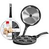 IBILI, Padella per 7 mini crepes Natura, 26 cm, alluminio fuso, antiaderente stile pietra, adatta per l'induzione.