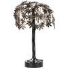 DRW Figura di Un Albero Anticato 22x22x32cm, Metallo, Ottone Invecchiato e Nero