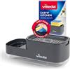 Vileda Dosatore di Detersivo per Piatti Pump con Porta Spugna - Pratica Soluzione 2in1 per la Cucina - Dispenser di Sapone per una Facile erogazione con una sola mano - Design robusto e durevole