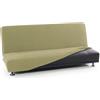 FAVERTI Copridivano per letto Click Clack a 3 posti da 160 a 200 cm | Modello NOVELE | Pistacchio | Fodera super elastica ideale per qualsiasi divano letto | Protezione di qualità tessuto jacquard in